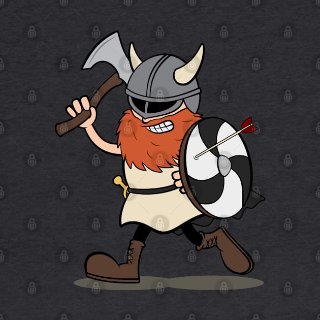 Viking Berserker Cartoon (Player 7 / grey) by Koyaanisqatsian